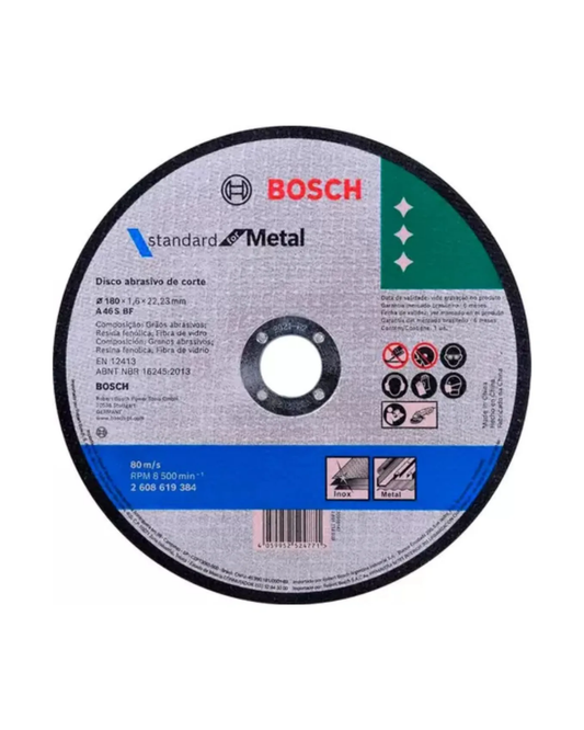 Disco Corte Inox 180 x 1,6 x 22,23 mm STD – Bosch - Caixa/10