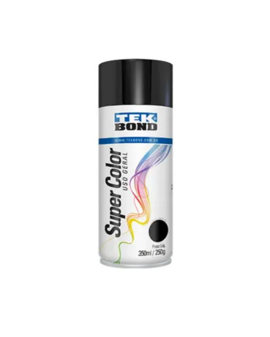 Tinta Spray Uso Geral Pr Brilho 350 ml – Tekbond