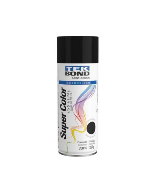 Tinta Spray Uso Geral Pr Fosco 350 ml – Tekbond